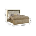thumbnail image 5 of Medusa Modern Style King Bed made with Wood in Gold Finish, 5 of 7