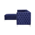thumbnail image 2 of 2 Piece Sectional Sofa Set with Button Tufted Details, Blue, 2 of 9
