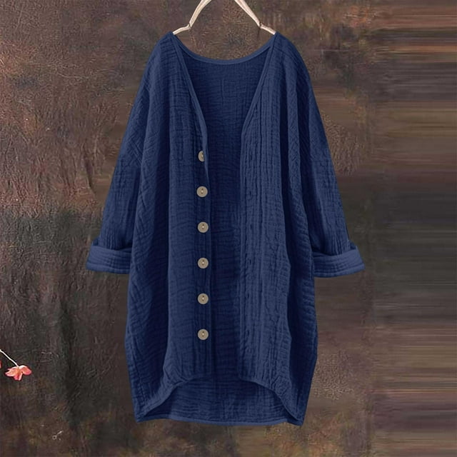 Soki Womens Cardigan Fall Fashion Lightweight Soft Cotton Cardigans for Women Long Sleeve Open Front Coat