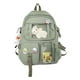 thumbnail image 1 of Mochila para mujer, mochila escolar para exteriores, bonita mochila escolar con cremallera, bolsa de viaje para adolescentes, niñas y estudiantes , Verde, 1 of 8