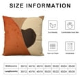 thumbnail image 5 of COMIO  Dark Orange Decorative Throw Pillow Cover with Cloth Texture Patchwork Cushion Case Modern Pillowcase for Sofa Couch Bedroom Living Room Home Decor, 5 of 5