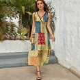 thumbnail image 5 of Vestido Largo Sin Mangas Para Mujer, Geometric Printing Traje Informal Para Cumpleaños, Verano, 5 of 5