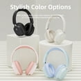 thumbnail image 4 of Wireless Bluetooth Headphones Over Ear,Hi-Fi Stereo Wireless Headphones Foldable/Wired/Wireless with Microphone/TF, Available for TV, Travel, Home Office Headset, Quick Charge 20 Hours Playtime Black, 4 of 10