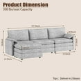 thumbnail image 1 of GloryStar 108 Inch Modular Chenille Sectional, Extra Large Cloud Sofa with Ottoman, Deep Seating for Living Room, 1 of 6