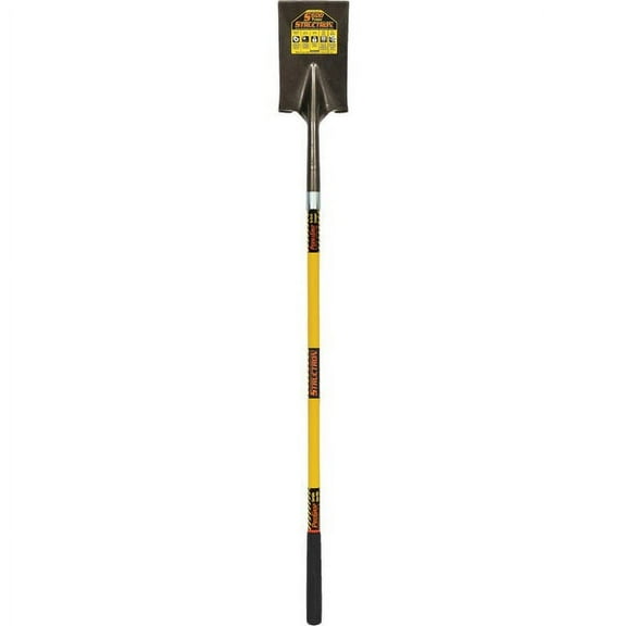 Seymour Midwest Garden Spade S600 Power Square Point - 48 In. Fiberglass Handle Yellow