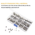 thumbnail image 2 of Cseao 205 Piezas Sae Nylock Kit Surtido De Tuercas De Seguridad Insertadas De Nailon (1/4-20 3/8-16 1/2-13#4-40#6-32#8-32#10-24#10-32) Acero Inoxidable 304, 2 of 5