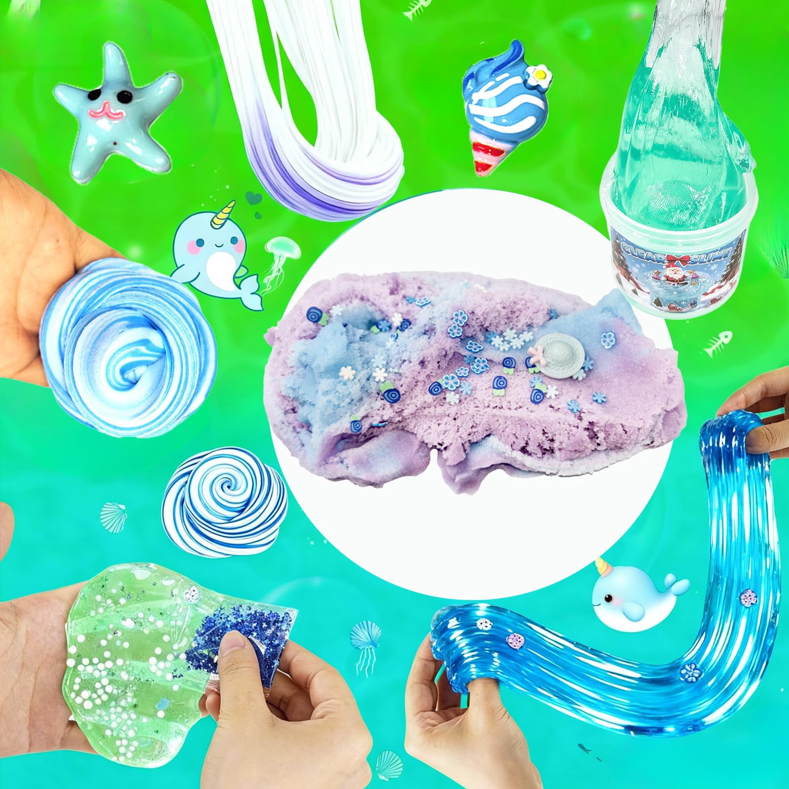 12 Pack Slime kit,DIY Butter Slime,Stress Relief Toys,Craft Toy, for Girl and Boys Party Favors,Easter Basket Fillings and Birthday Gift
