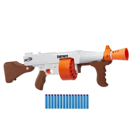 Nerf Fortnite DG Dart Blaster -- 15-Dart Rotating Drum, Pump Action, 15 Official Nerf Darts