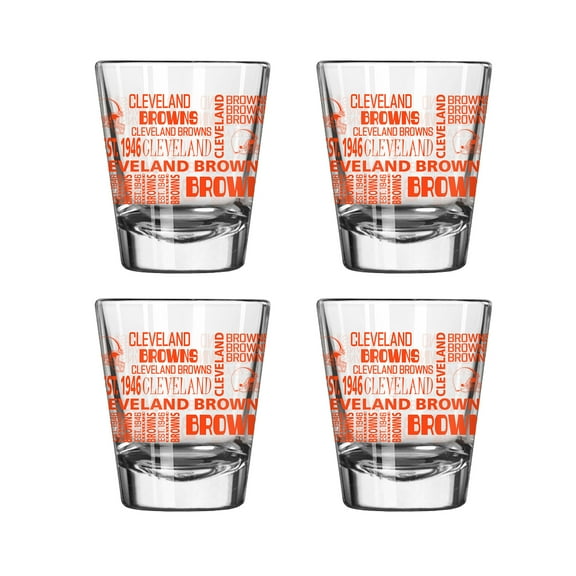 Logo Brands Cleveland Browns 4-Pack 2oz. Shot Glass Set
