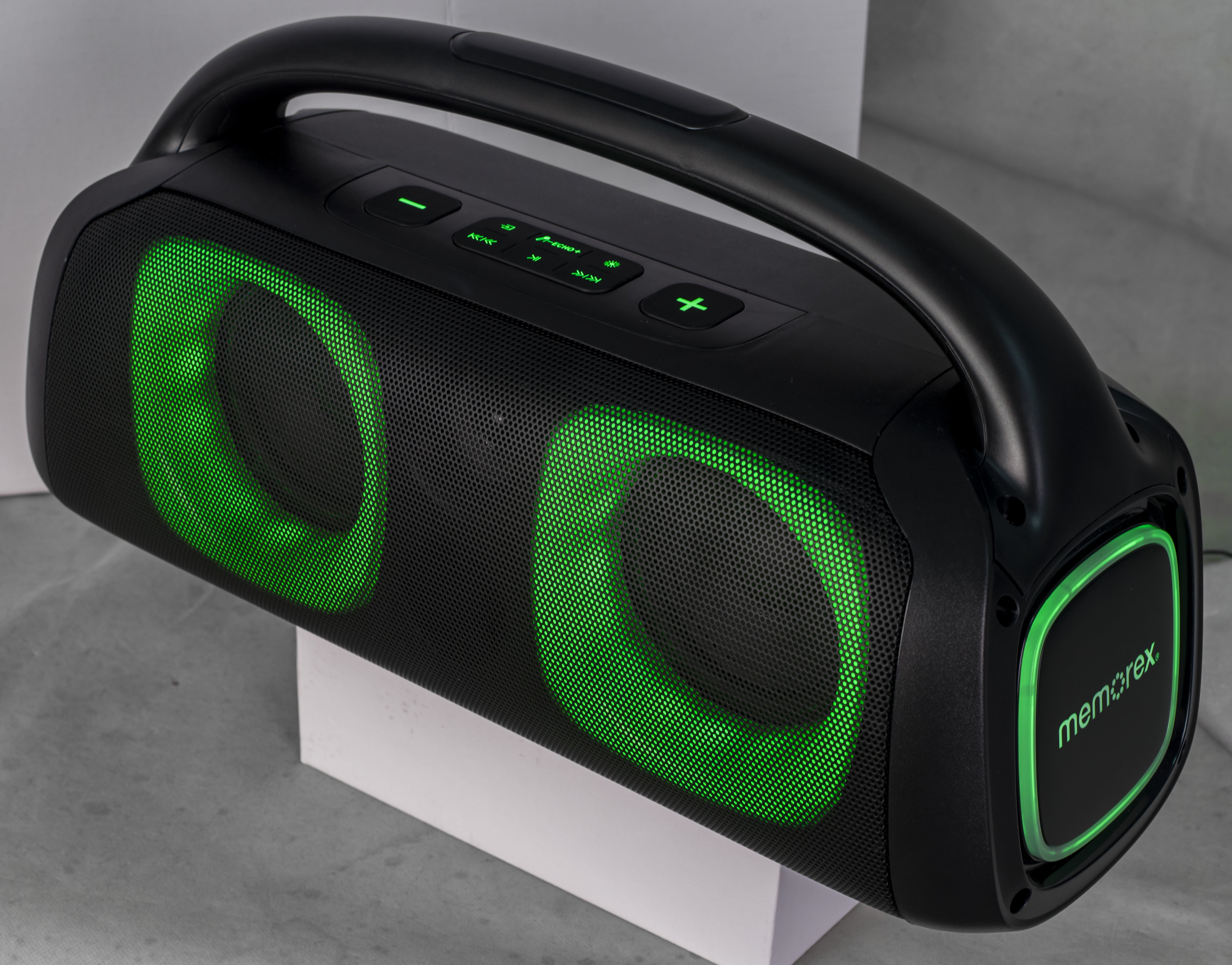 Memorex Pump Box Dual 5” Party Speaker Rechargeable Bluetooth Speaker with FM Radio