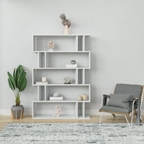 Ada Home Decor Berwyn Multiple Tier Open Shelf Modern Bookcase, White