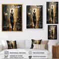 thumbnail image 4 of Designart "Ballroom Elegance in Black & Gold Woman II" Inspirational Canvas Wall Art - Glam Black Fashion Entryway Wall Art, 4 of 6