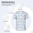 thumbnail image 3 of Rateoe Rabbit In The Rain Pattern Men’s Baseball Short Sleeve Polo Shirt, Midweight Men's Shirt Golf Shirt Polo Shirts Quick Dry Short-3X-Large, 3 of 7