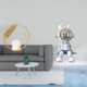 thumbnail image 2 of Escultura de bola de de cristal, figura de metal, adorno de escritorio para interiores, estatua, soporte para pasillo, chimenea, dormitorio, 2 of 8
