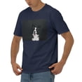 thumbnail image 4 of Border Collie Smile Cotton T-Shirt Navy Blue 3X-Large, 4 of 8