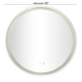 thumbnail image 3 of DecMode 32" x 32" Silver Anti Fog Mirror with LED Light, 3 of 10