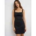 thumbnail image 4 of Ruched Square-Neck Mini Dress, 4 of 6
