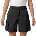 thumbnail image 5 of OGLCCG Girls Hiking Cargo Shorts Lightweight Bermuda Shorts with Pockets Athletic Summer Casual Knee Length Long Shorts 5-15 Years, 5 of 6