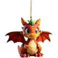 thumbnail image 1 of Dragón de dibujos animados lindo 2D decoraciones colgantes de Navidad para el hogar 2023 adorno colgante de árbol de Navidad regalo de Año Nuevo 2024 suministro de fiesta, 1 of 4