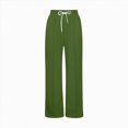 thumbnail image 5 of kpoplk Girls Oversized Wide Leg Sweatpants Drawstring Kids Baggy Straight Leg Track Pants Casual Plain Pockets Joggers(Green,7-8 Y), 5 of 5