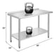 thumbnail image 2 of Yeshouse Mesa de acero inoxidable para preparación y trabajo con protector contra salpicaduras, mesa de cocina resistente con estante inferior ajustable y patas para restaurantes, hogares y hoteles, 2 of 7