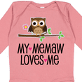 thumbnail image 4 of Inktastic My Memaw Loves Me Girl Owl Girls Long Sleeve Baby Bodysuit, 4 of 5