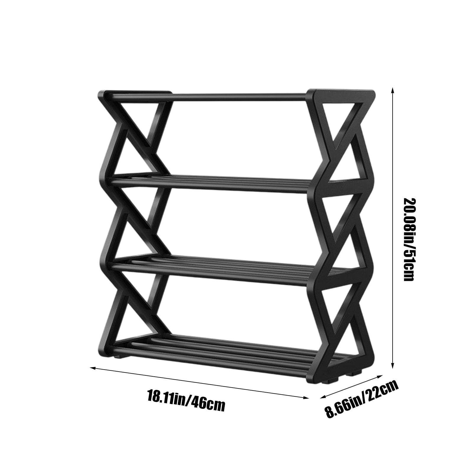 AuroraX 4-Tier Shoe Rack For Closet Shoe Rack For Closet Holds 12 Pairs Shoe Organizer Sturdy Space Saver Shoe Rack For Front Door Entrance Gifts For Women