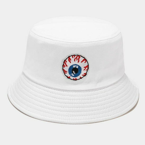 Caps Clearance Adult Trendy Printing Sunshade Hat Fisherman'S Hat Basin Hat Outdoor  Bucket Hat White 