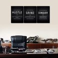 thumbnail image 6 of Grind Hustle Conquer Success Wall Art, Motivation Canvas Wall Decor Framed Inspirational Painting Quotes Positive Poster Wall Hanging Picture for Home Office Workplace - 12"Wx16"Hx3piece, 6 of 6