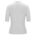 thumbnail image 4 of Tittly T Shirts for Women Tshirts Shirts Women's Top Off Shoulder Short Knitted Tight Stretch Formal Casual Coat Going Out Tops Crop Tops White M, 4 of 5