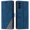 thumbnail image 1 of For Samsung Galaxy S24 Fe Case Imprinted Lines Pu Leather Splicing Wallet Phone Cover, 1 of 5