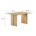 thumbnail image 4 of 60 Inch Dining Table, Brown Oak, Wood, Rectangular, Kitchen Cafe Bistro Hospitality Restaurant, Modern Contemporary HB35899, 4 of 6
