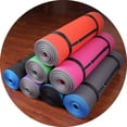 thumbnail image 3 of AllPurpose /(mm) Extra Thick High Density AntiSlip Exercise Pilates Yoga Mat with Carrying Strap Purple, 3 of 4