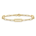thumbnail image 2 of Auriga Fine Jewelry 14K Yellow Gold Polished and Textured Fancy Link Bracelet 7inch for Women, 2 of 6