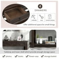 thumbnail image 4 of MODERNLUXE 63" Console Table,Long Sofa Table Entryway Table with 4 Drawers and Bottom Shelf for Entryway, Hallway and Living Room,Espresso, 4 of 7