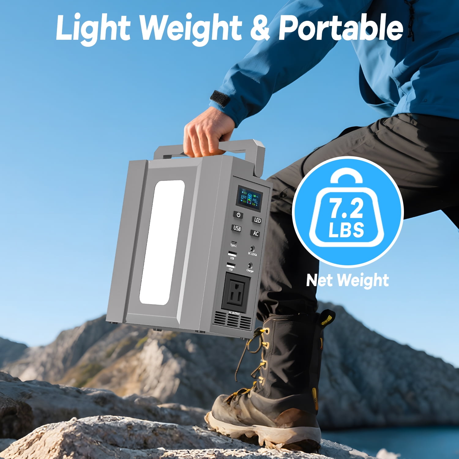 UNTIMATY 300W Portable Power Station 296Wh 81000mAH Outdoor Solar Powered Generator Quick Charge 110V AC DC Ports Emergency Lithium Battery