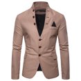 thumbnail image 5 of Traje decorativo de múltiples botones de moda para hombre de primavera con código europeo, traje de cuello alto con personalidad para hombre, 5 of 5