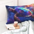 thumbnail image 4 of KLL Starry Sky Turtle Pillow Covers Envelope Closure,Super Soft and Cozy Fuzzy Fleece Pillow Case Cover (No pillow core）, 4 of 5
