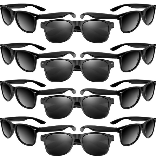 Gafas de sol de fiesta MIAHART Kids negras, paquete de 12 unidades, UV400, polarizadas