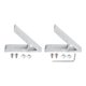 thumbnail image 1 of Uxcell 1 Set 45 Grados Soportes de Esquina de Perfil de Aluminio, 2.32 x 0.55 Pulgadas (Plata), 1 of 6