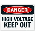 thumbnail image 1 of High Voltage Keep Out Sign, OSHA Danger Sign, 18x24 Corrugated Plastic, 1 of 1