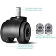 thumbnail image 2 of Gamvdout Plate Casters 2inch Office Chair Caster Replacement TPR Wheels Safe Universal Standard Stem 11x22mm Set of 5 Quadruple Ball Bearing Design 660lbs Protect Hardwood Floors Upgrade Double Whee, 2 of 8