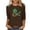 Brown 1, variant on Saint Patricks Day for Women Shamrock 3/4 Sleeve Shirt Funny Irish Graphic Tee Spring Party Tops