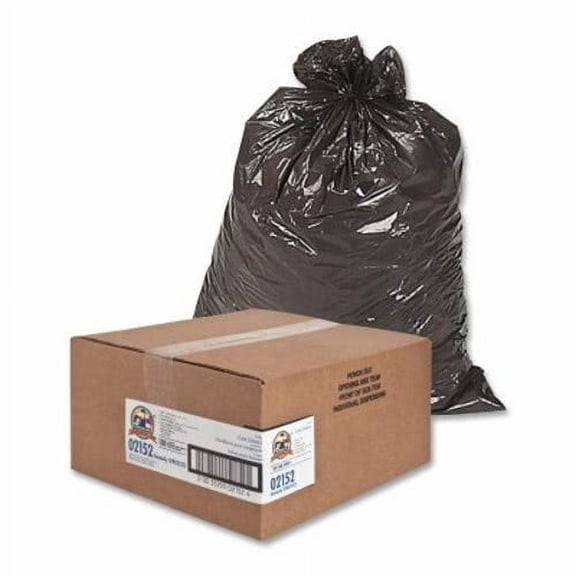 Genuine Joe 60 Gallon Brown Garbage Bags, 38x58, 0.8mil, 100 Bags (GJO02152)