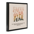 thumbnail image 4 of Stupell Industries Retro Faith Over Fear Religious & Spiritual Painting Black Floater Framed Canvas Art Print Wall Art, 25 x 25, 4 of 10