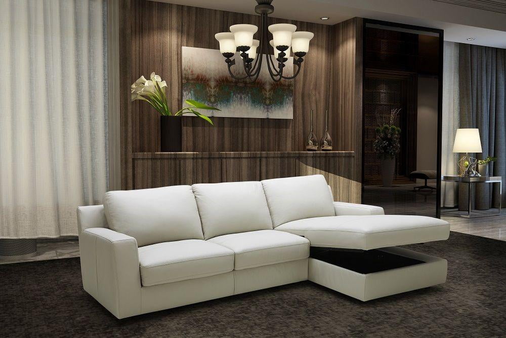 Italian Leather Sectional Sleeper Sofa