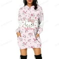 thumbnail image 3 of Sudadera con capucha de dibujos animados de HELLO KITTY para mujer, sudadera con capucha ajustada con gráficos de HELLO KITTY kawaii, camisetas unisex divertidas, sudaderas de anime para mujer, 3 of 5