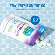 SmartMouth Dry Mouth Dual-Action Mints - Sugar-Free Breath Mints - 50 Count, 3 Pack, Mellow Mint