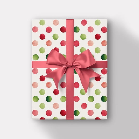 Wrapping Paper Christmas Polka Dot Gift Wrap, Birthday, Holiday Enthusiast Theme Party Decoration, Christmas Wrapping Paper Gift