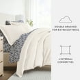 thumbnail image 3 of Noble Linens 8 Piece Solid Duvet Bundle in Ivory, Cal King, 3 of 5